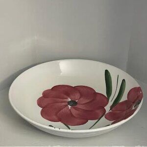 Extra Large Italian Pasta Bowl  Stoviglierie  Hand Painted Floral Made In Italy